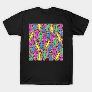 Comic lizard pattern T-Shirt